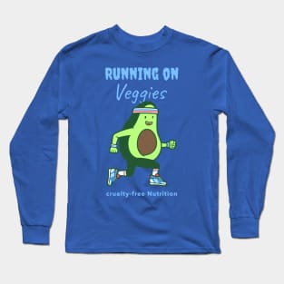 Vegan Avocado Runner Running Long Sleeve T-Shirt